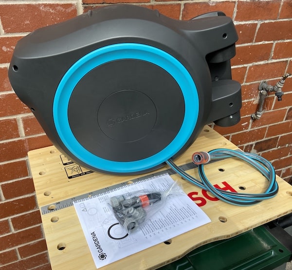 Gardena Wall-mounted Hose Reel Before Attaching To Wall