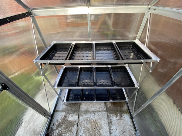 Tibshelf Garden Products Greenhouse Staging with seed trays to provide more growing space - My Runner-up