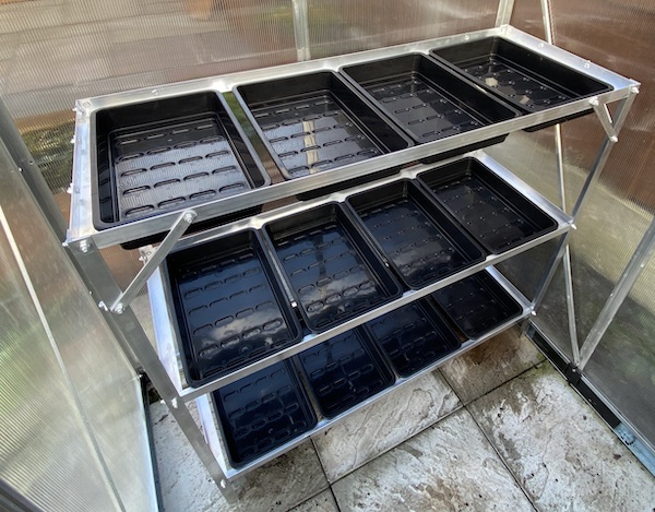 Tibshelf Garden Products Greenhouse Staging | Seed Tray Unit x 12 Seed Trays review after using for over a year
