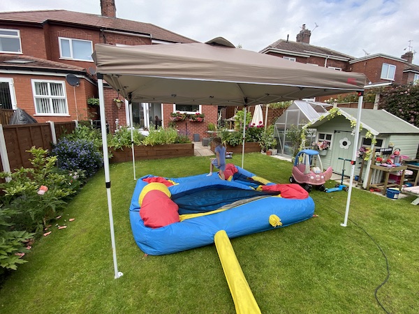 Master canopy being used to cover my inflatable bouncy castle