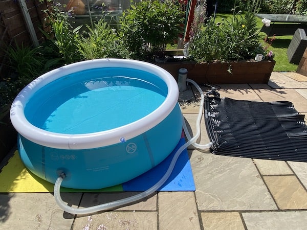 Intex Easy Set Swimming pool  - Addded a filter pump and solar heat mat but these are purchased separately